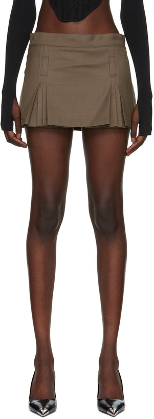 Photo: BONBOM Brown Pleated Miniskirt