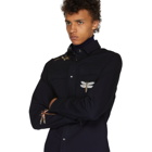 Valentino Blue Dragon Fly Shirt Jacket
