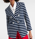 Veronica Beard Ortiz striped cotton-blend terry blazer
