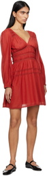SEA NY Red Nomi Solid Tunic Minidress