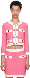 Moschino Pink Heart Buttons Jacket