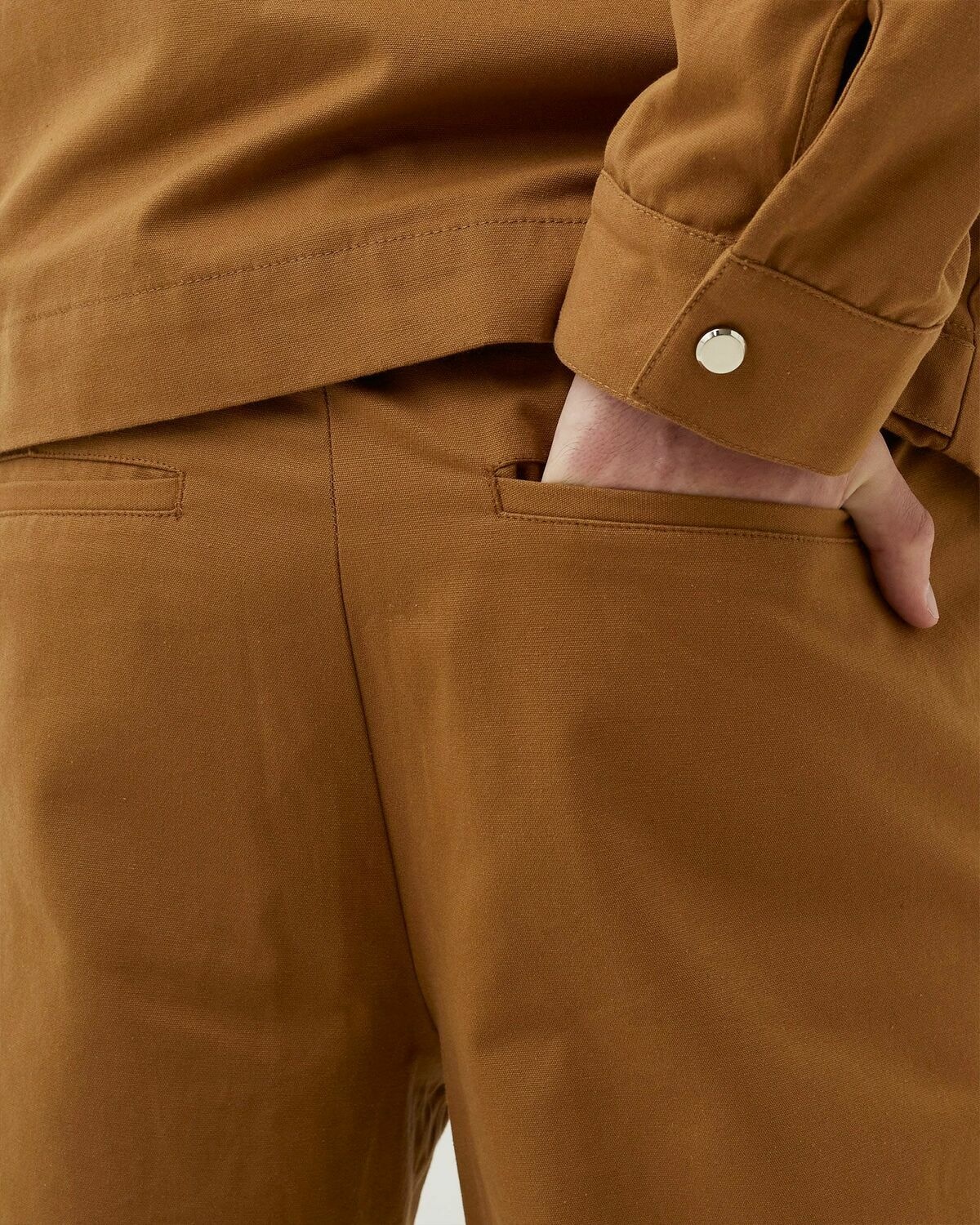 Bstn Brand Workwear Warm Up Pants Brown - Mens - Casual Pants