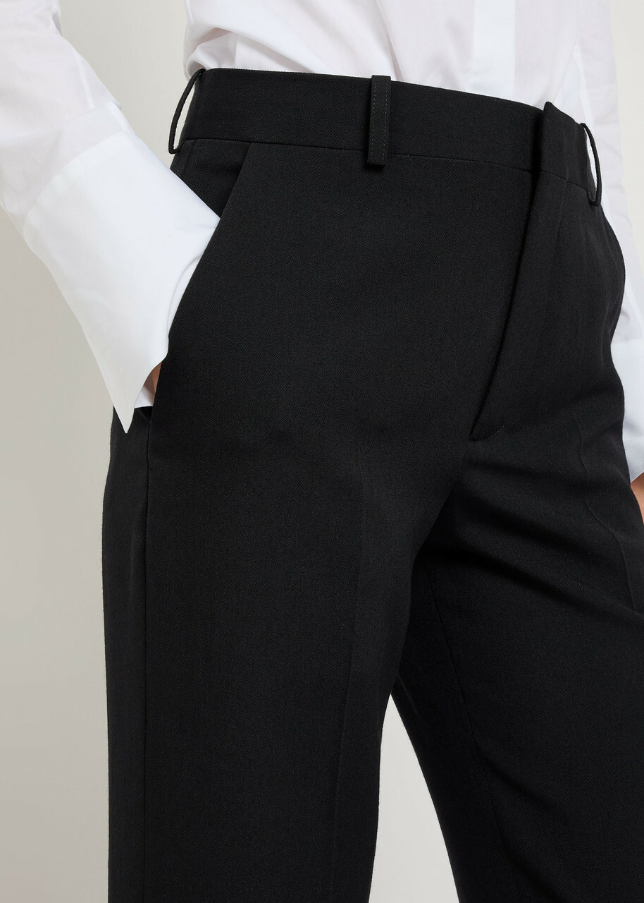 Balmain Straight-leg Wool Trousers Black