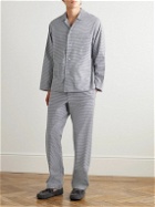Anderson & Sheppard - Gingham Brushed Cotton-Twill Pyjama Set - Gray