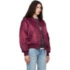 ANINE BING Burgundy Leon Bomber Jacket