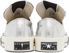 Rick Owens DRKSHDW Silver Converse Edition Turbodrk Chuck 70 Low Sneakers