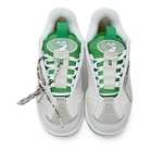Off-White Grey and Green Arrow Skate Sneakers