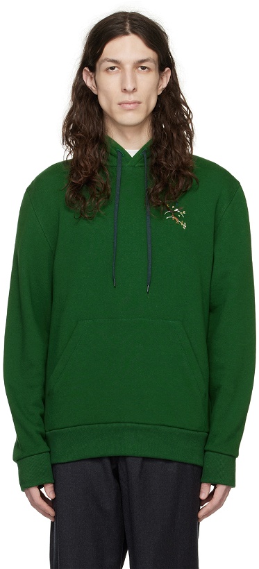 Photo: De Bonne Facture Green Embroidered Hoodie