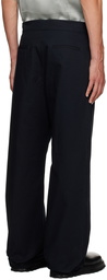 Jil Sander Navy Compact Washed Trousers