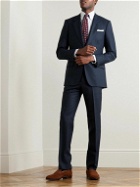 Kingsman - Straight-Leg Checked Wool and Cashmere-Blend Suit Trousers - Blue