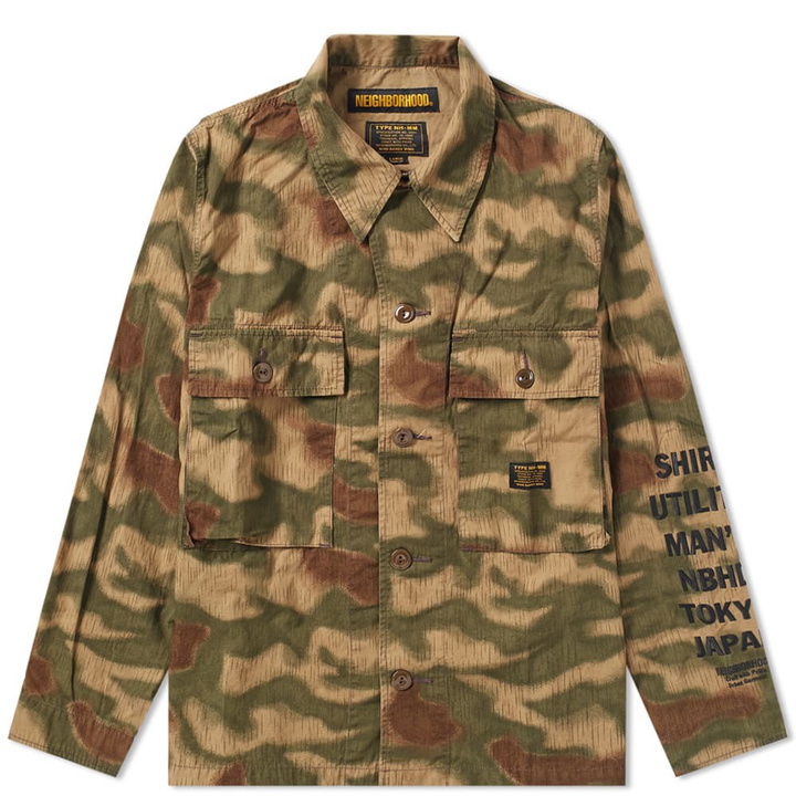 Photo: Neighborhood Military Utility Shirt Jacket Brown