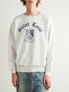 SAINT MXXXXXX - Logo-Print Cotton-Jersey Sweatshirt - White