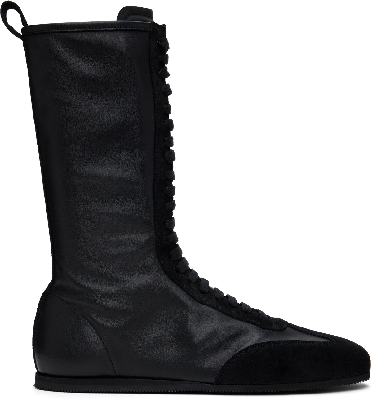 Ann Demeulemeester Black Juno High-Top Boxing Sneakers Ann