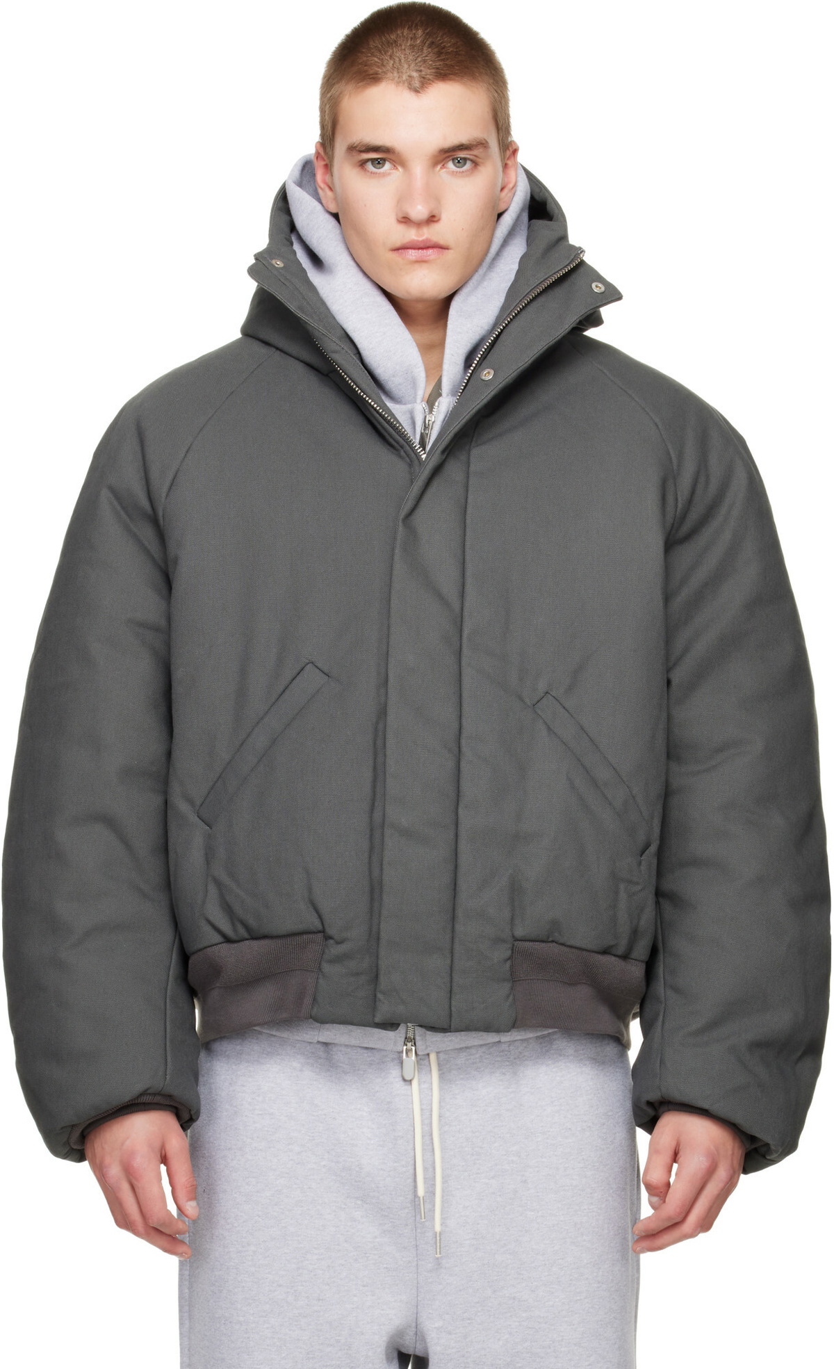 Seventh Gray Orb Puffer Coat