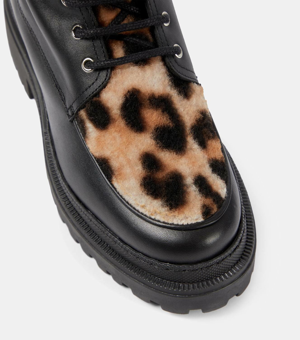 Yves Salomon Wool-lined leather ankle boots