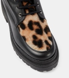 Yves Salomon Wool-lined leather ankle boots