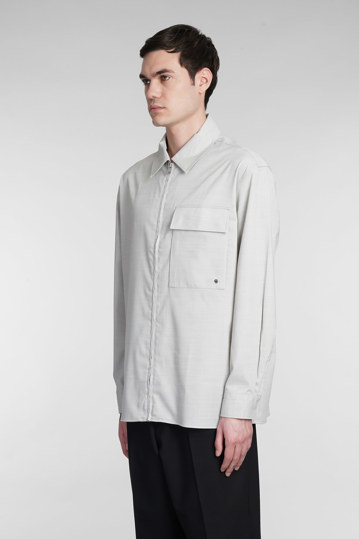 Études Shirt In Grey Wool