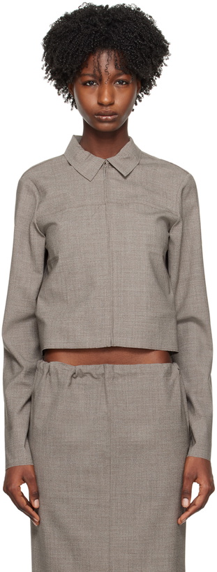 Photo: Gabriela Coll Garments Gray No.210 Jacket