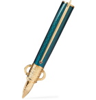 Montblanc - #4810 Moctezuma I Gold-Tone and Resin Fountain Pen - Blue