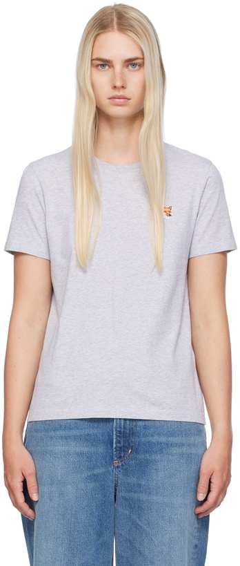 Photo: Maison Kitsuné Gray Fox Head T-Shirt