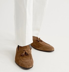 Brunello Cucinelli - Suede Tasselled Loafers - Brown