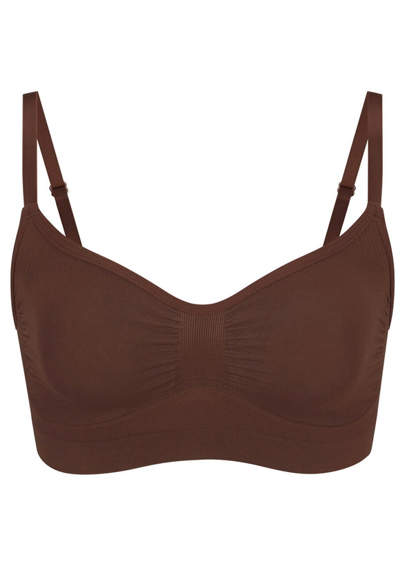 Photo: Skims Seamless Sculpt Bralette Brown