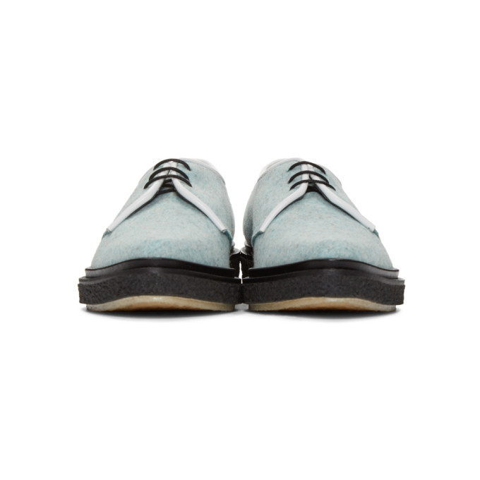 Adieu Blue Felted Wool Derbys