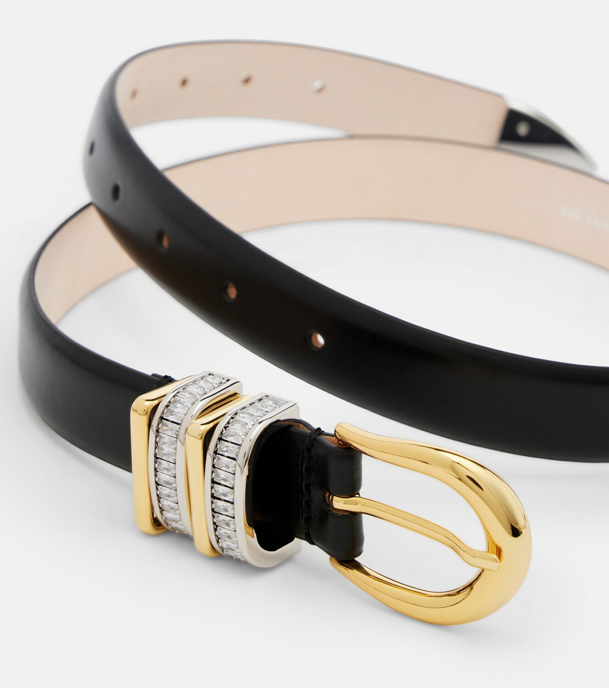Déhanche Hollyhock embellished leather belt