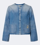 Valentino VGold faded denim jacket