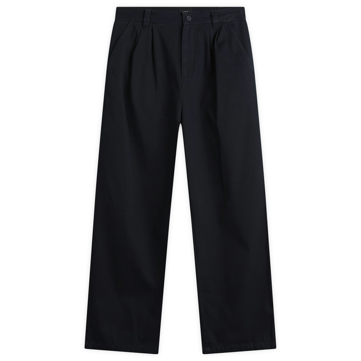 A.P.C. Men's Ricky Double Pleat Chinos in Dark Navy