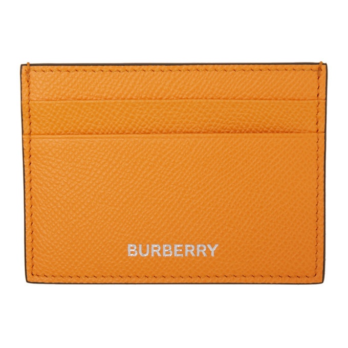 Burberry Orange Sandon Business Card Holder Burberry
