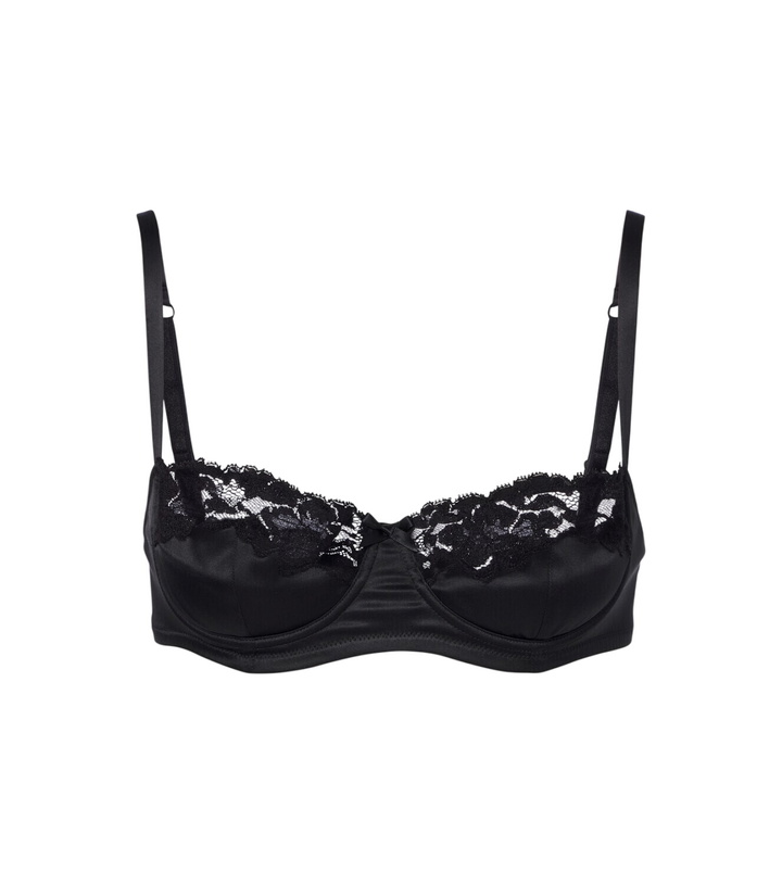 Photo: Dolce&Gabbana Lace-trimmed silk-blend satin bra