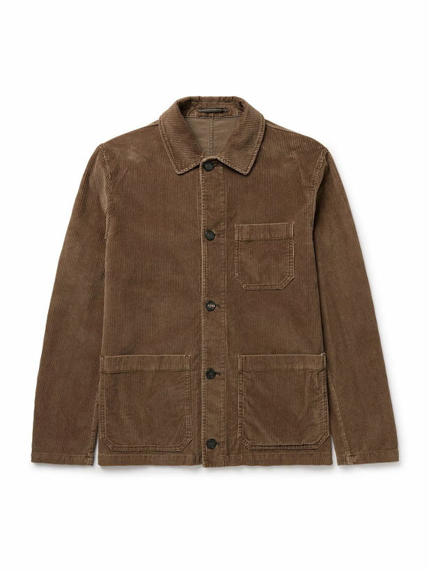 Photo: Incotex - Cotton-Blend Corduroy Chore Jacket - Brown