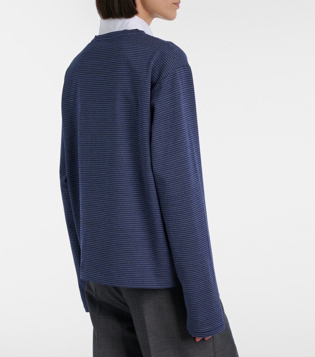 Miu Miu Striped jacquard cotton jersey T-shirt