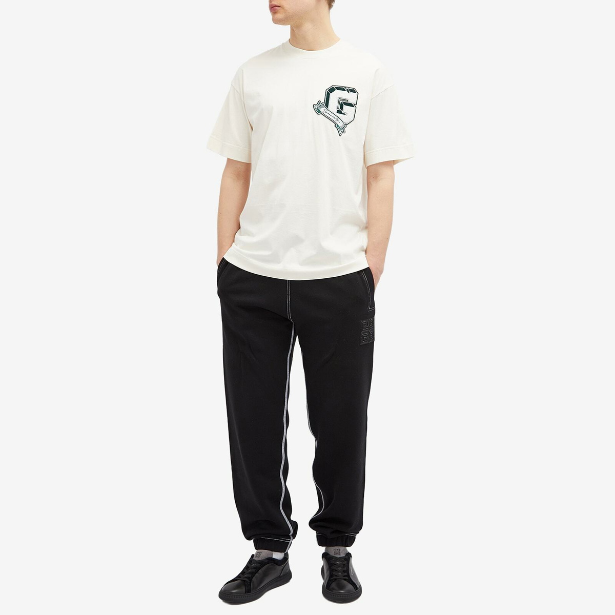 Givenchy Men's G Varsity Logo T-Shirt in Powder Givenchy