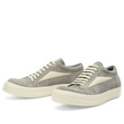 Rick Owens Men's Suede Vintage Sneaks in Steel/Milk/Milk