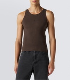 Saint Laurent Cassandre cotton tank top