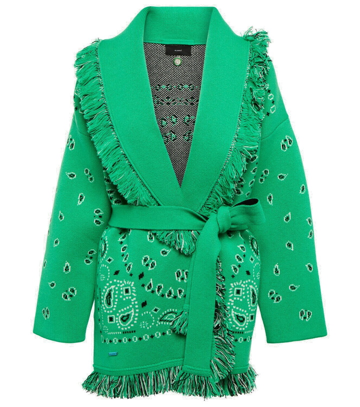 Photo: Alanui - Bandana cashmere cardigan
