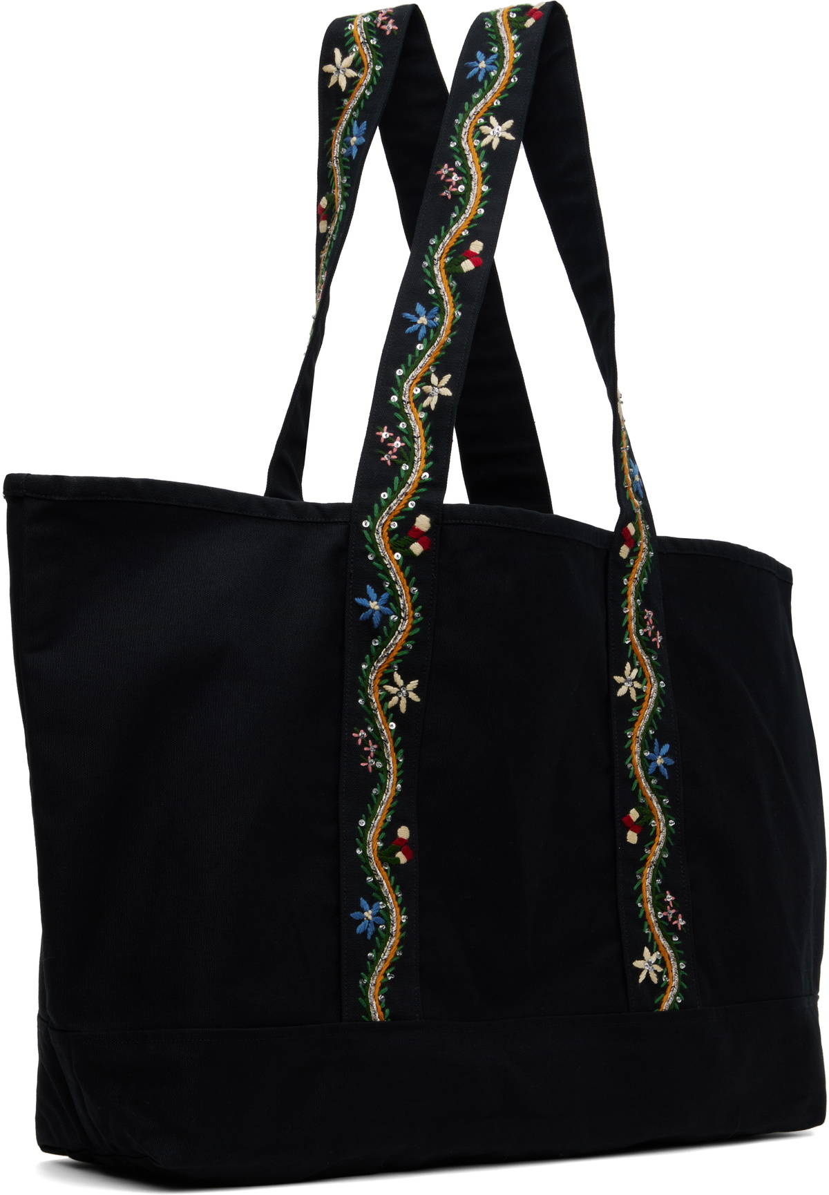 Bode Black Alpineflower Tote