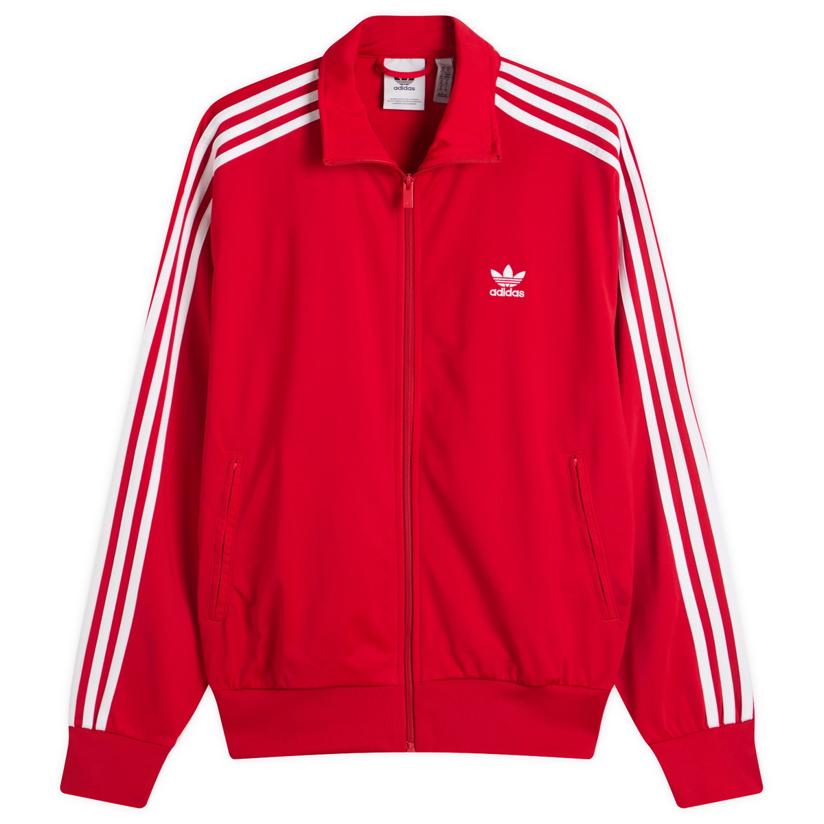 Adidas Firebird Track Top in Better Scarlet/White