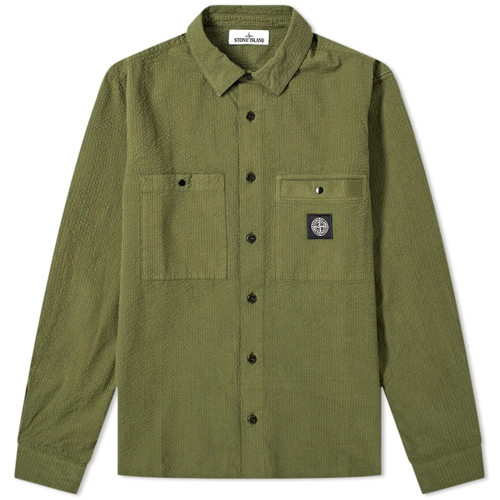 Photo: Stone Island Seersucker Patch Overshirt