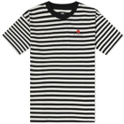 Edwin Men's Sun Logo Stripe T-Shirt in Black/White