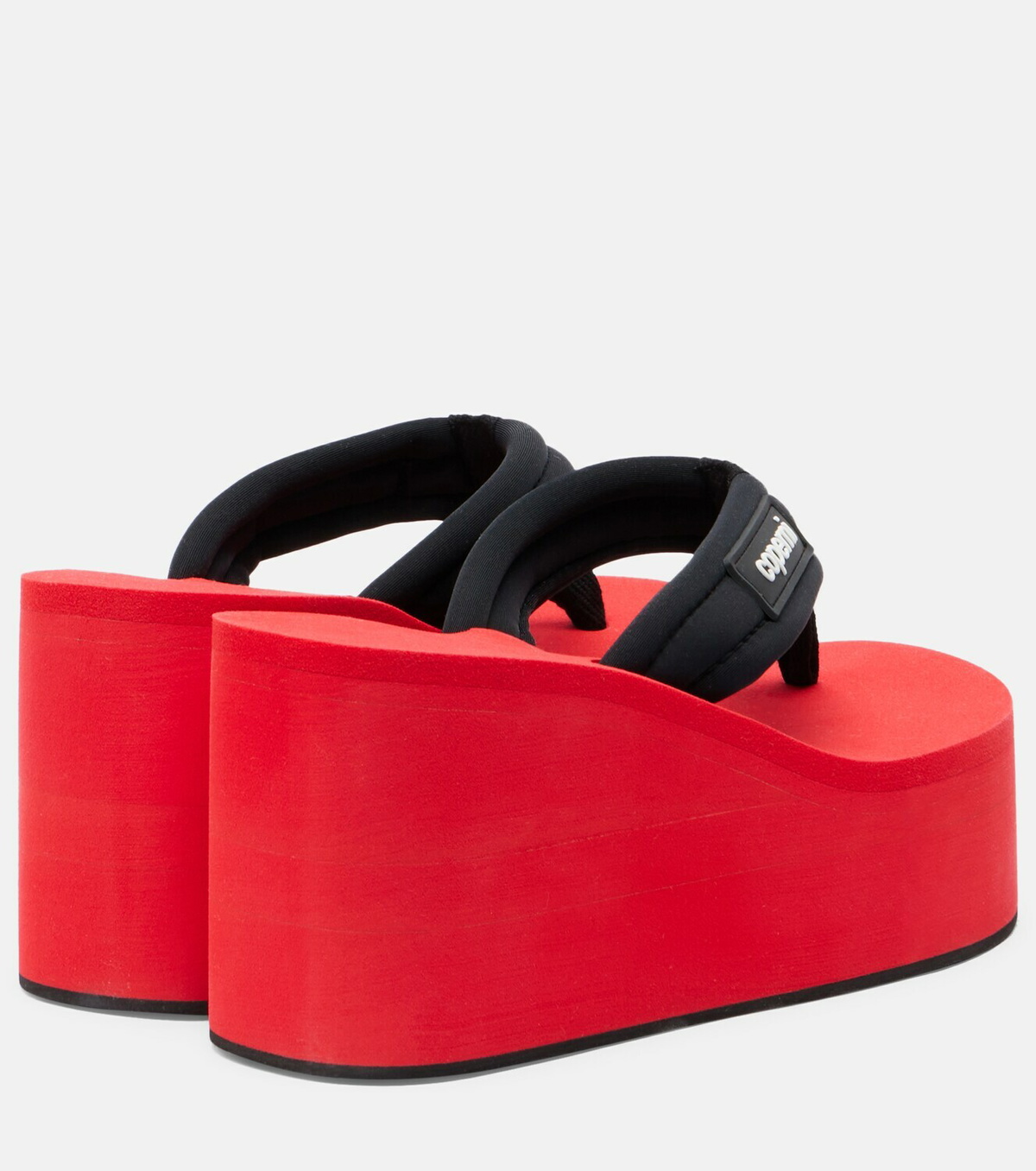 Coperni Logo platform thong sandals