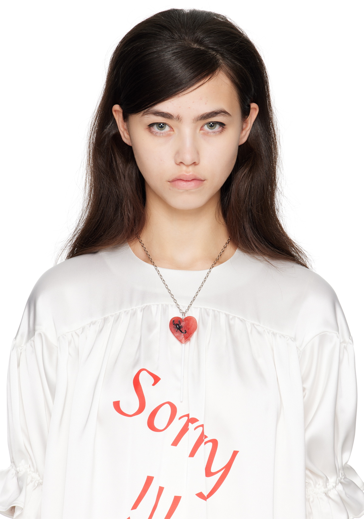 I'm Sorry by Petra Collins SSENSE Exclusive Silver D'heygere Edition Scorpio Lollipop Necklace