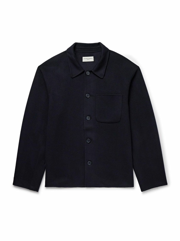 Photo: Officine Générale - Hamilton Slim-Fit Wool-Felt Overshirt - Blue