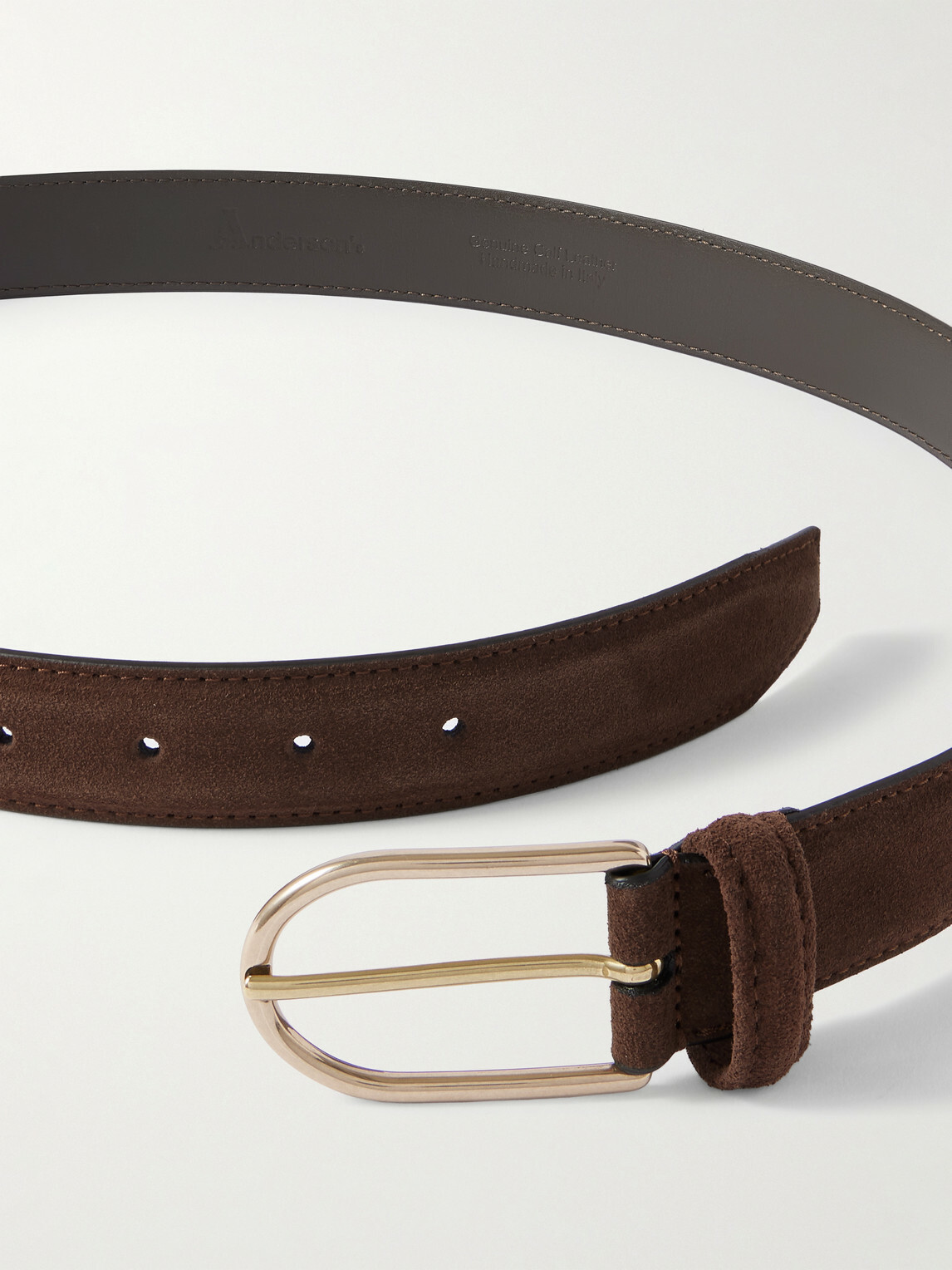 Anderson's - 3cm Suede Belt - Brown