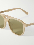 Brunello Cucinelli - Aviator-Style Acetate and Gold-Tone Sunglasses