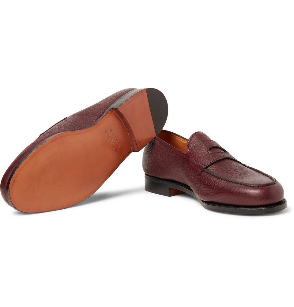 John Lobb Lucca Suede Loafers Cherry Red