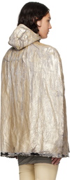 Rick Owens Gold Hollywood Pville Cape Denim Jacket