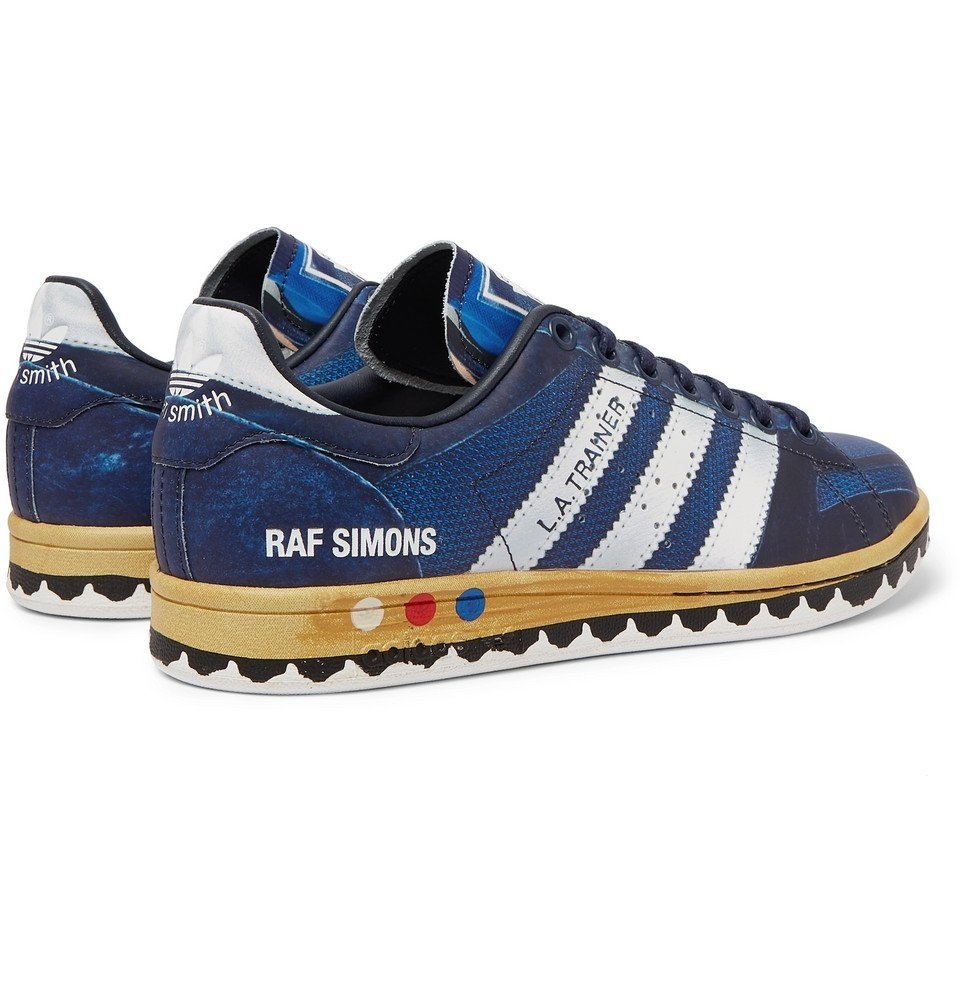 Raf Simons - adidas Originals L.A. Trainer Smith Printed Leather - Blue Simons